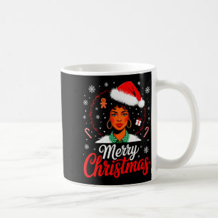 Merry Christmas Black Women African American Xmas  Coffee Mug