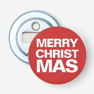 MERRY CHRISTMAS block letter   Bottle Opener