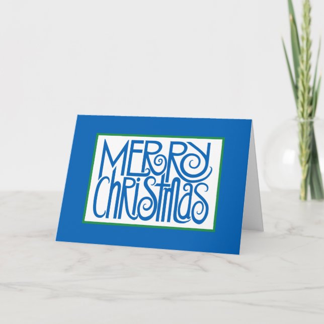 Merry Christmas Blue Card (Front)