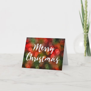 Merry Christmas Bokeh Lights Holiday Card