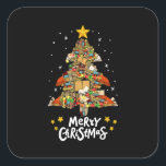 Merry Christmas Books Christmas Tree Light Reading Square Sticker<br><div class="desc">This is a great gift for your family,  friends during Hanukkah holiday. They will be happy to receive this gift from you during Hanukkah holiday.</div>