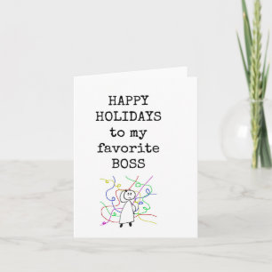 Merry Christmas, Boss Card, Funny Card