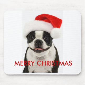 Merry Christmas Boston Santa Mousepad