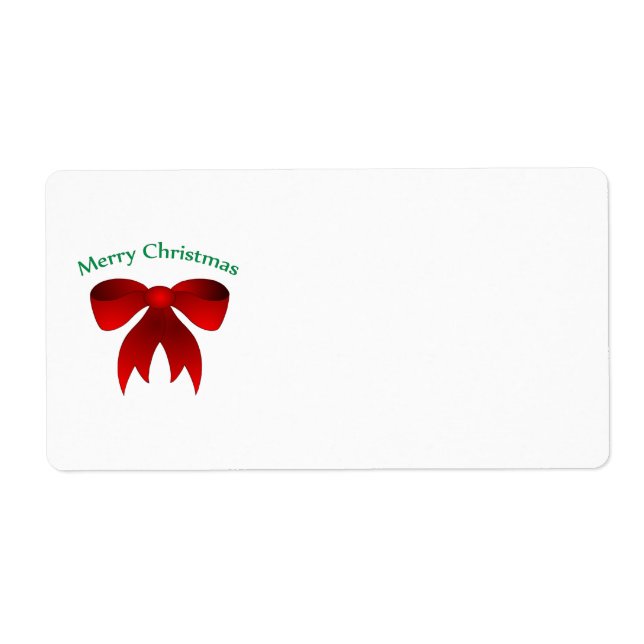 Merry Christmas bow labels (Front)