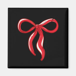 Merry Christmas Bow Red Santa Xmas Coquette Aesthe Magnet