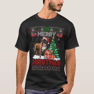 Merry Christmas Boxer Dog Lovers Family Ugly Xmas T-Shirt