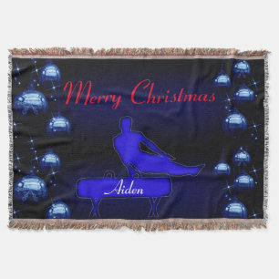 Merry Christmas Boys Gymnastics Blanket With Name