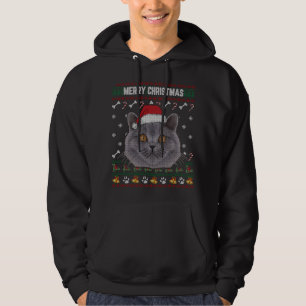 Merry Christmas British Shorthair Lover Cute Ugly  Hoodie