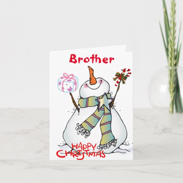 MERRY CHRISTMAS ****BROTHER**** HOLIDAY CARD (Front)
