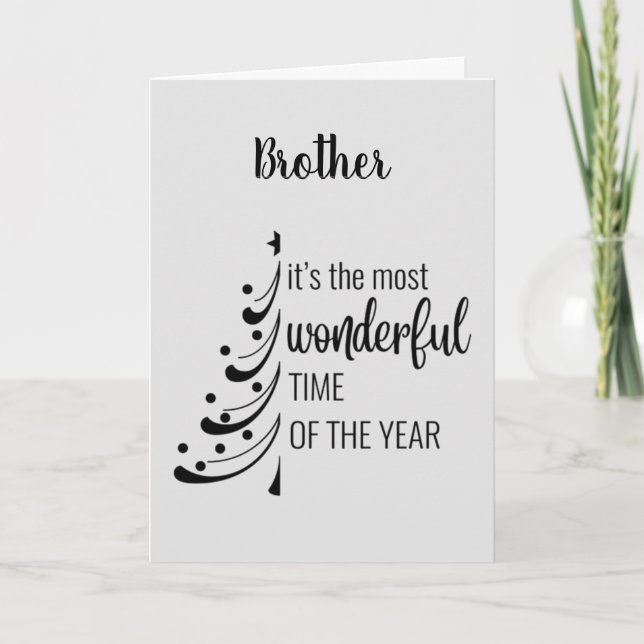 MERRY CHRISTMAS **BROTHER** HOLIDAY CARD (Front)