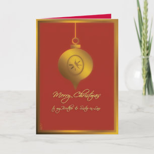 merry christmas  brother & sister-in-law, bauble holiday card