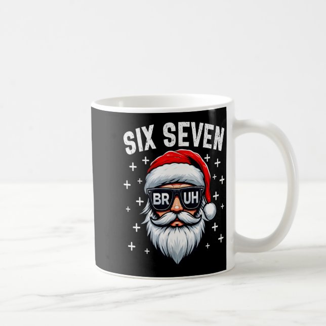 Merry Christmas Bruh Santa Face 67 Meme Funny Sayi Coffee Mug (Right)