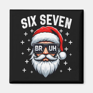 Merry Christmas Bruh Santa Face 67 Meme Funny Sayi Magnet