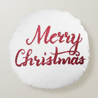 Merry Christmas brush script pillow