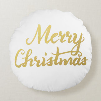 Merry Christmas brush script pillow