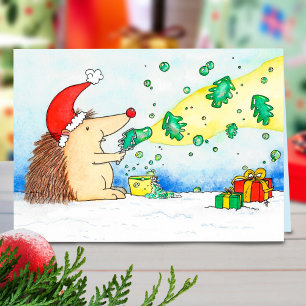 Merry Christmas Bubbles greeting card by N. Janes
