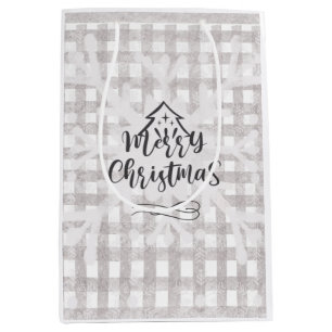 Merry Christmas Buffalo Check Gift Bag