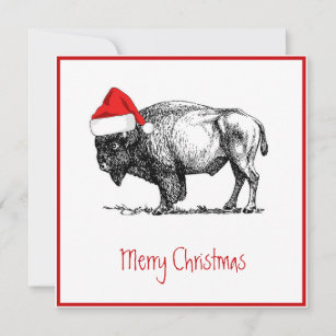 Merry Christmas Buffalo Holiday Card