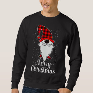 Merry Christmas Buffalo Plaid Gnome Snow Lover Xma Sweatshirt