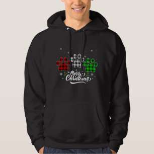 Merry Christmas Buffalo PlaidRed White Green Dog P Hoodie
