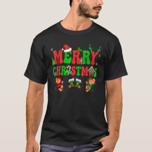 Merry Christmas Buffalo Red Plaid Santa Xmas Pjs M T-Shirt