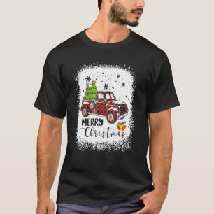 Merry Christmas Buffalo Truck Tree Red Plaid Chri T-Shirt