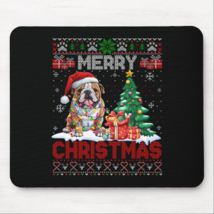 Merry Christmas Bulldog Dog Lovers Family Ugly Xma Mouse Pad