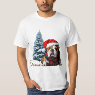 Merry Christmas Bulldog T-Shirt
