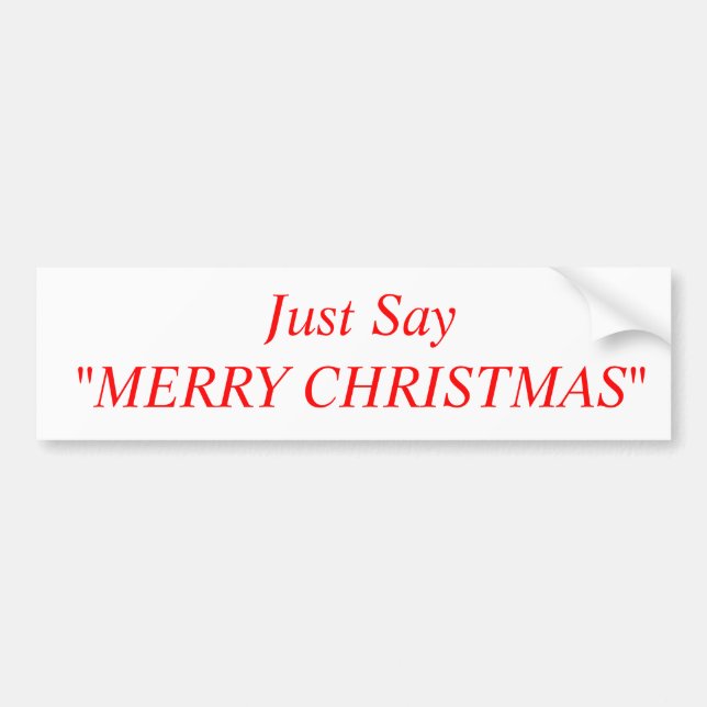 Merry Christmas Bumper Sticker (Front)