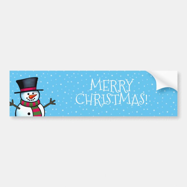 Merry Christmas Bumper Sticker (Front)