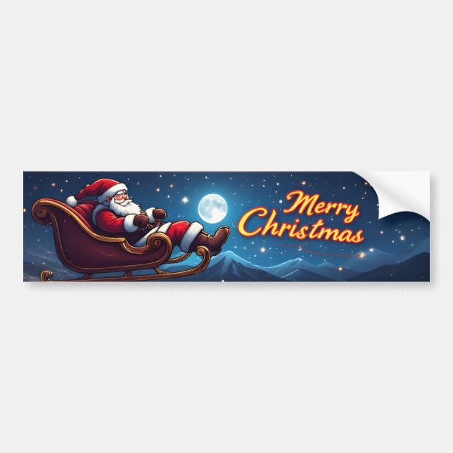 Merry Christmas Bumper Sticker (Front)