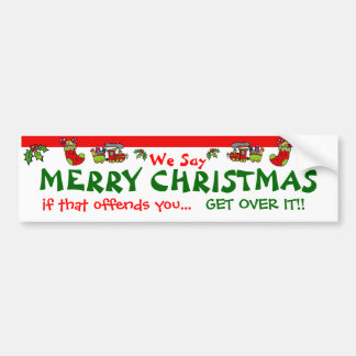 MERRY CHRISTMAS BUMPER STICKER