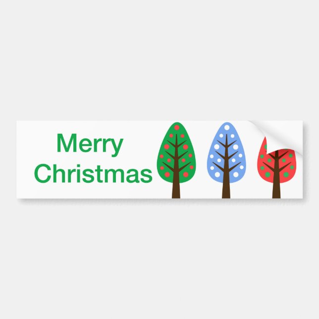 Merry Christmas Bumper Sticker (Front)