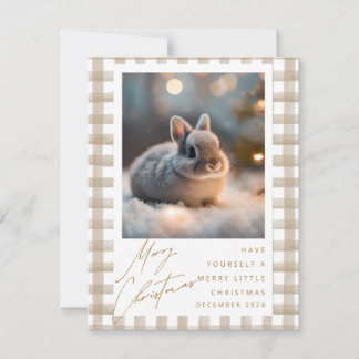 Merry Christmas Bunny Holiday Card