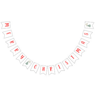 Merry Christmas Bunting Banner