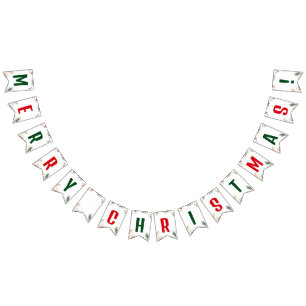 Merry Christmas bunting banner