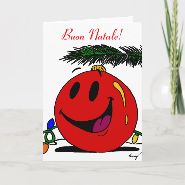 Merry Christmas Buon Natale Italian Christmas Card (Front)