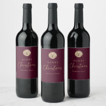 Merry Christmas Burgundy Red Festive