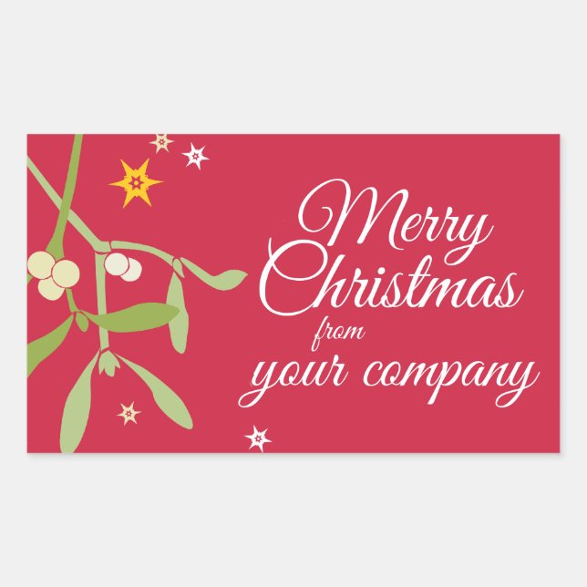 Merry Christmas business gift labels (Front)