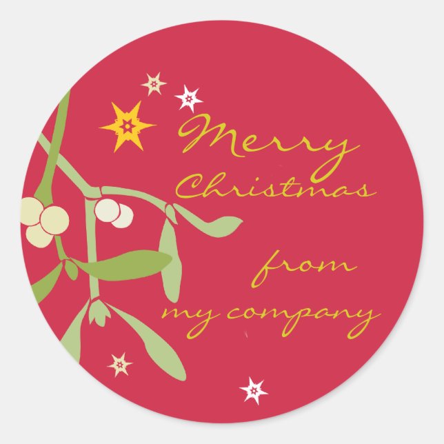 Merry Christmas business gift labels (Front)