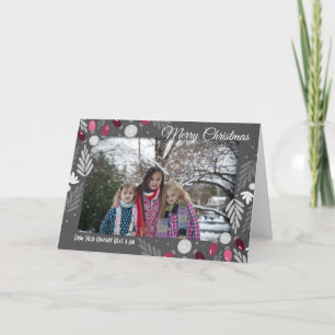 Merry Christmas Business Name and Photo Holiday Card