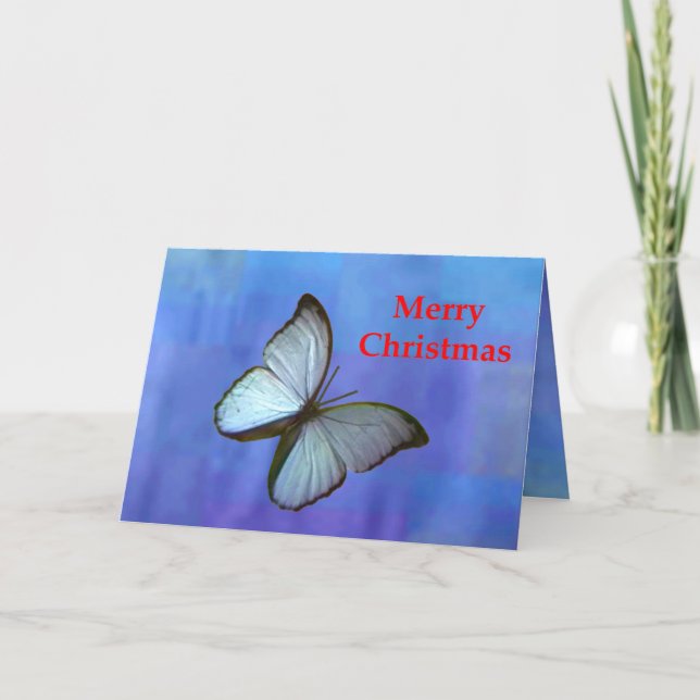 Merry Christmas Butterfly Dreaming The MUSEUM Holiday Card (Front)