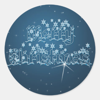 MERRY CHRISTMAS by SHARON SHARPE Classic Round Sticker
