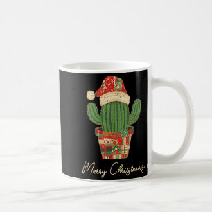 Merry Christmas Cactus Patchwork Quilt Coffee Mug