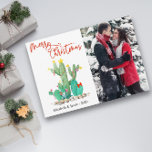 Merry Christmas Cactus Succulent Photo Holiday Card<br><div class="desc">This design was created though digital art. It may be personalised in the area provided by changing the photo and/or text. Or it can be customised by choosing the click to customise further option and delete or change the colour the background, add text, change the text colour or style, or...</div>