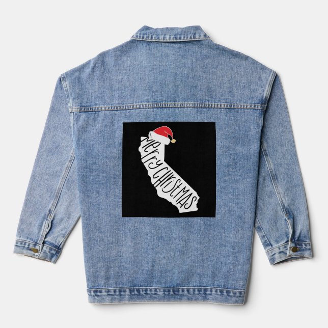 Merry Christmas California   Denim Jacket (Back)