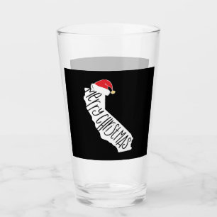 Merry Christmas California Glass
