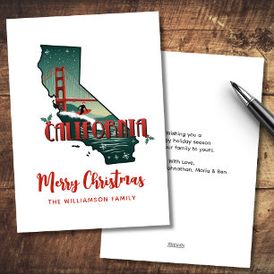 Merry Christmas California State Holiday Card