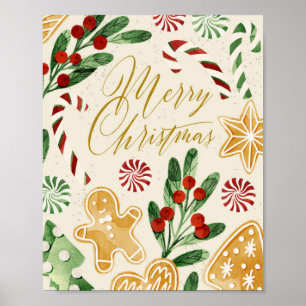 Merry Christmas Calligraphy and Decorations