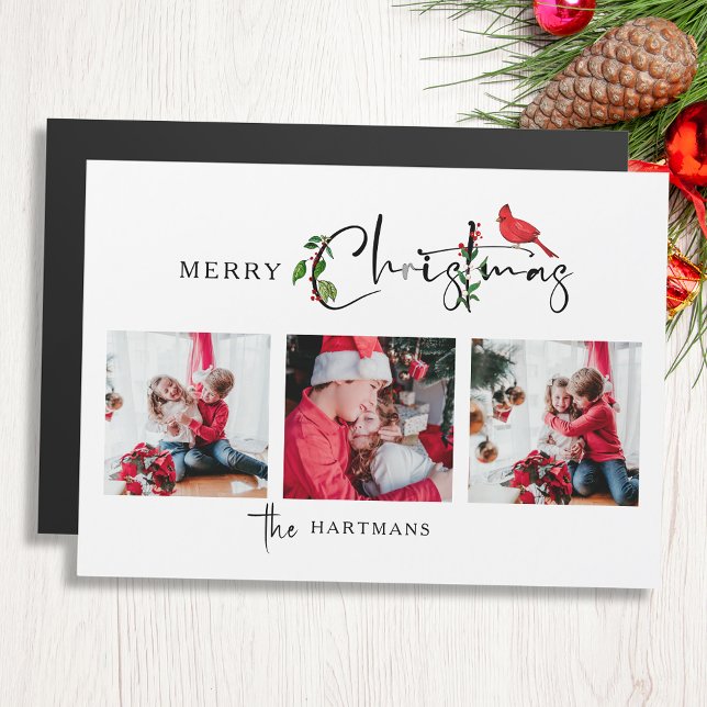 Merry Christmas Calligraphy Botanical 3 Photo (Creator Uploaded)